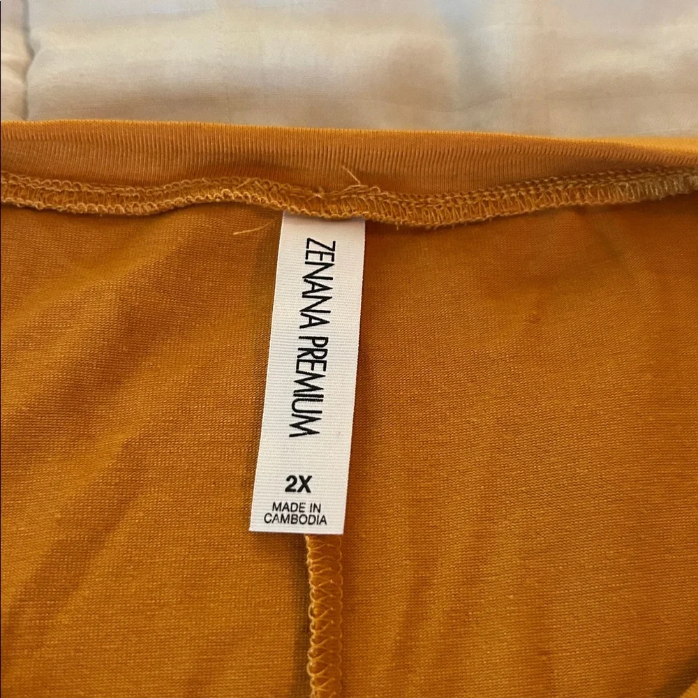 Zenana‎ Women's V-Neck mustard dress